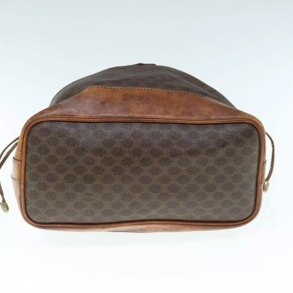 CELINE Macadam Canvas Shoulder Bag PVC Leather Brown Auth bs11386 - Picture 5 of 16